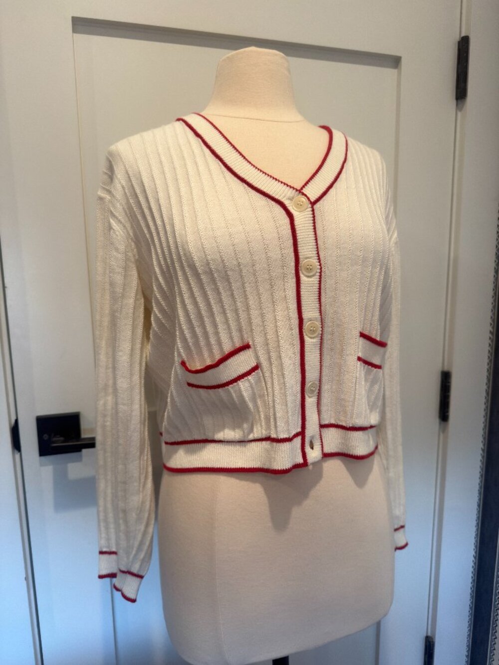THE GREAT. Ribbed Cardigan - Picture 2 of 5